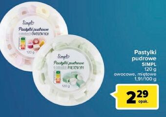 Carrefour Pastylki pudrowe owocowe Simpl oferta