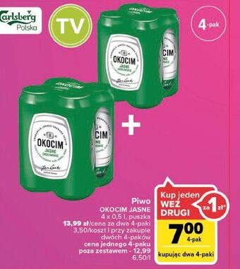 Carrefour Piwo Okocim Jasne Okocimskie oferta