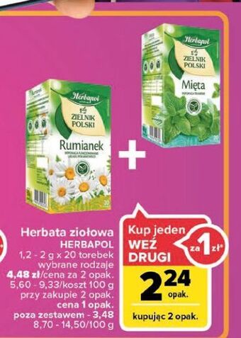 Carrefour Herbatka mięta Herbapol Zielnik Polski oferta