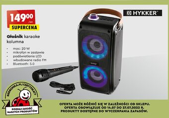 Biedronka Głośnik bezprzewodowy karaoke Hykker oferta