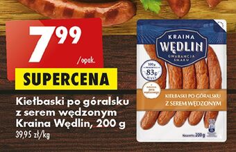 Biedronka Kiełbaski po góralsku z serem wędzonym Kraina Wędlin oferta