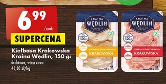 Biedronka Kiełbasa krakowska drobiowa Kraina Wędlin oferta