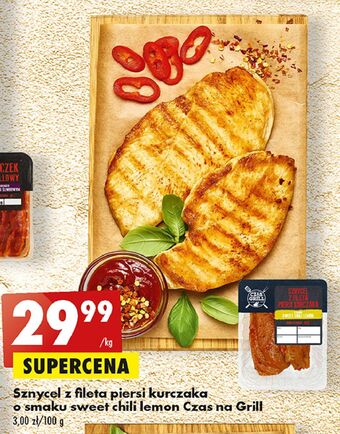 Biedronka Sznycel z fileta piersi kurczaka sweet chili lemon Czas Na Grill oferta