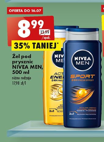 Biedronka Żel pod prysznic Nivea Men Sport oferta
