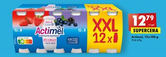 Biedronka Jogurt truskawkowy + jeżynowo-jagodowy Danone Actimel oferta