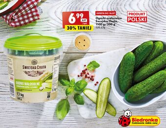 Biedronka Ogórki małosolne Swojska Chata oferta