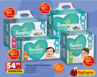 Biedronka Pieluchy 5 Pampers Active Baby oferta