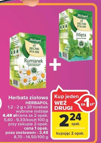 Carrefour Market Herbatka rumianek Herbapol Zielnik Polski oferta