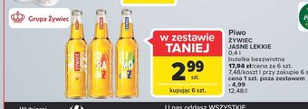 Carrefour Market Piwo Żywiec Jasne Lekkie oferta