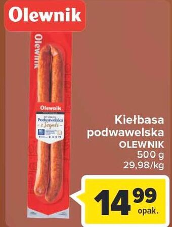Carrefour Market Kiełbasa podwawelska z szynki Olewnik oferta