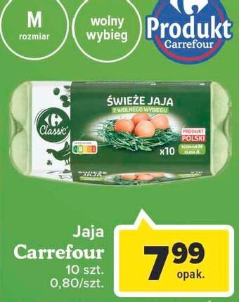 Carrefour Market Jaja z wolnego wybiegu kl. m Carrefour oferta