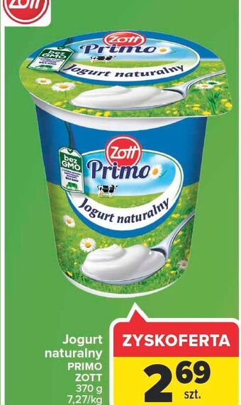 Carrefour Market Jogurt naturalny Zott Primo oferta