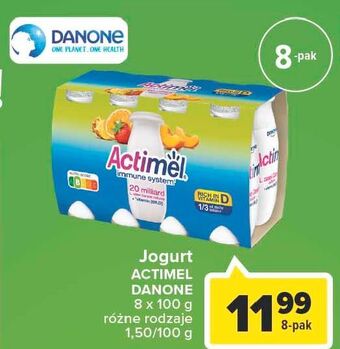 Carrefour Market Jogurt wieloowocowy Danone Actimel oferta