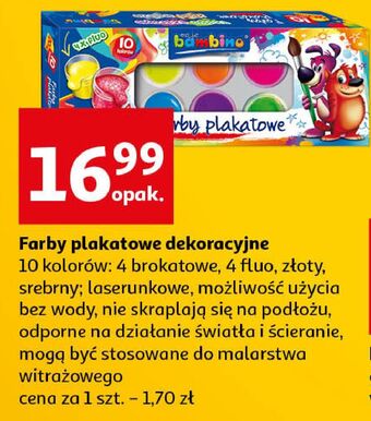 Auchan Farby plakatowe Moje Bambino oferta