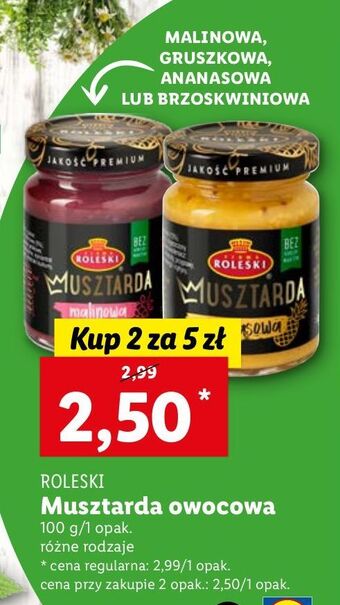 Lidl Musztarda malinowa Roleski oferta