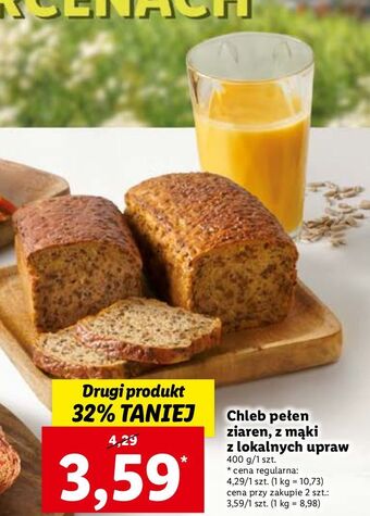 Lidl Chleb pełen ziaren Chrupiące Z Pieca oferta