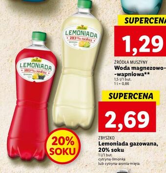 Lidl Lemoniada cytryna limonka Zbyszko oferta