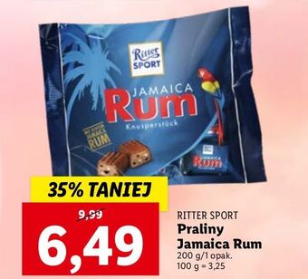 Lidl Czekoladki jamaica rum Ritter Sport oferta