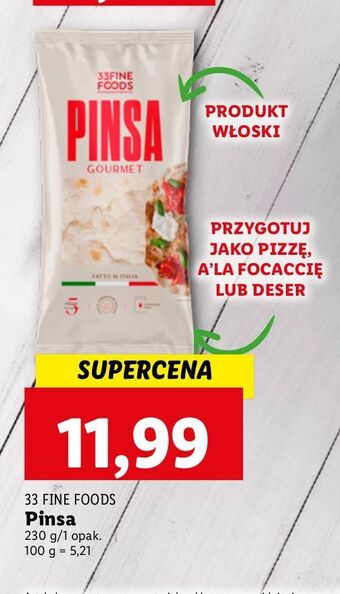 Lidl Pinsa 33 Fine Foods oferta