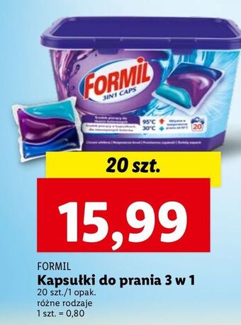 Lidl Tabletki do prania kolor Formil 3In1 Caps oferta