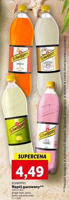 Lidl Napój pink tonic Schweppes oferta