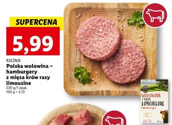 Lidl Hamburger wołowy rasy limousine Rzeźnik Codzienna Dostawa oferta