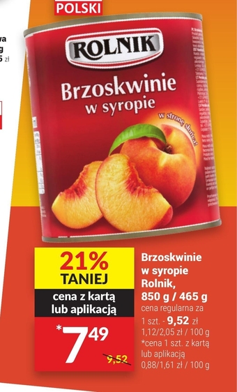 Twój Market Rolnik Brzoskwinie w syropie 820 g oferta