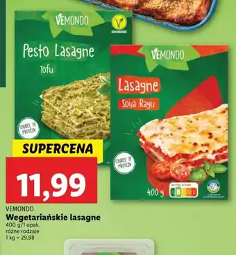 Lidl Wegetariańskie lasagne 400 g oferta