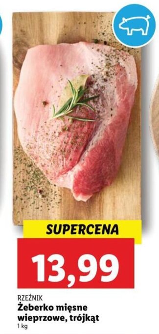 Lidl Żeberko mięsne wieprzowe, trójkąt 1 kg oferta