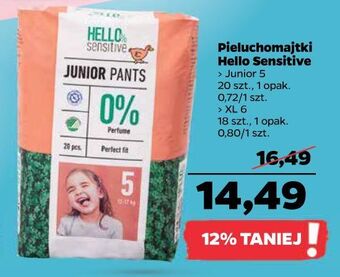 Netto Pieluchomajtki junior Hello Sensitive oferta