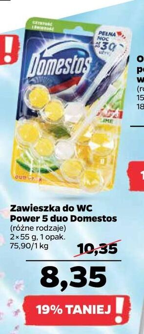 Netto Kostka do wc lime Domestos Power5 oferta