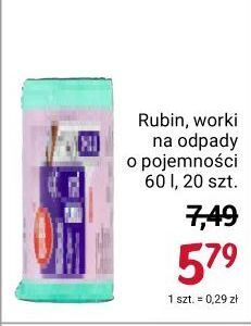 Rossmann Worki na śmieci wiązane 60 l Rubin oferta