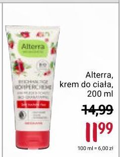 Rossmann Krem do ciała granat & masło shea Alterra oferta