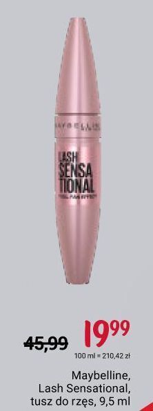 Rossmann Tusz do rzęs black Maybelline Lash Sensational oferta