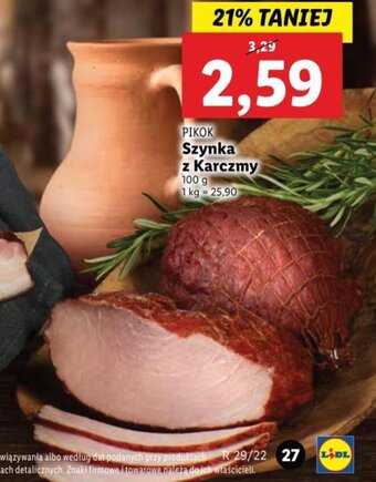 Lidl Szynka z karczmy 100 g oferta