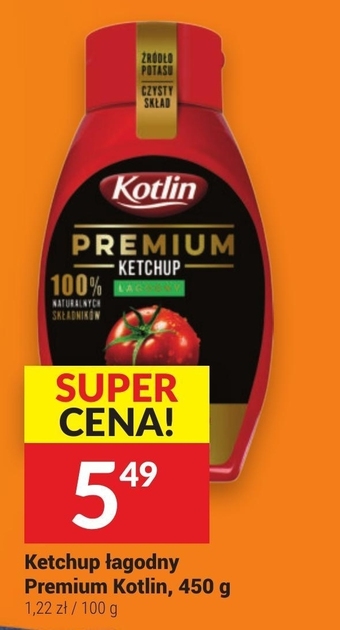 Twój Market Kotlin Premium Ketchup łagodny 450 g oferta