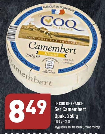 ALDI Camembert Le Coq de France oferta