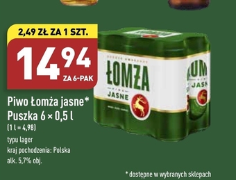 ALDI Piwo Łomża oferta