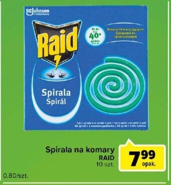 Carrefour Spirala na komary Raid 10 szt. oferta