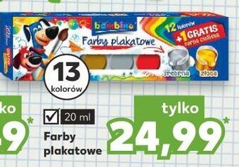 Kaufland Farby plakatowe Bambino oferta