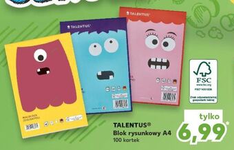 Kaufland Blok rysunkowy a4/100k. Talentus oferta