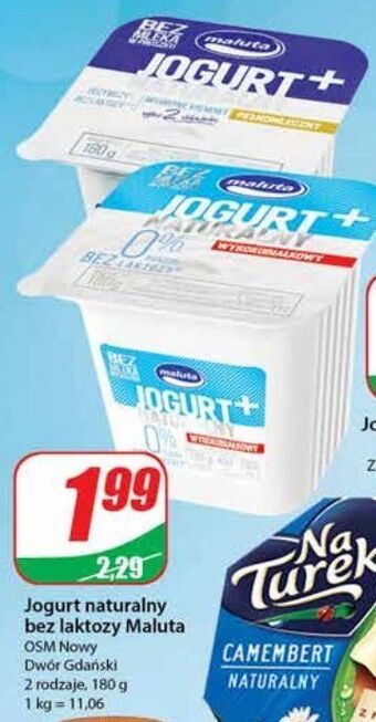Dino Jogurt naturalny pełnomleczny bez laktozy Maluta oferta