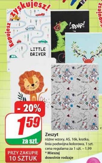 Dino Zeszyt a5 16 k kratka oferta