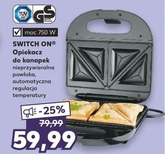 Kaufland Opiekacz do kanapek 750 w Switch On oferta