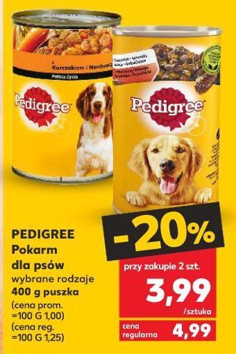Kaufland Karma dla psa wołowina Pedigree oferta
