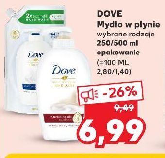 Kaufland Mydło w płynie Dove Nourishing Silk oferta