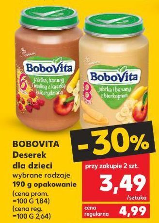 Kaufland Deser jabłko-banan- biszkopt Bobovita oferta