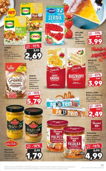 Kaufland Sernik na zimno Gellwe oferta