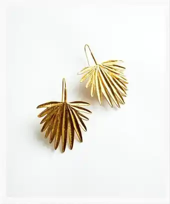 ZARA Palm leaf earrings oferta