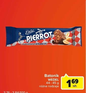 Globi E. Wedel Pierrot Baton orzechowy arachidowy w mlecznej czekoladzie 45 g oferta